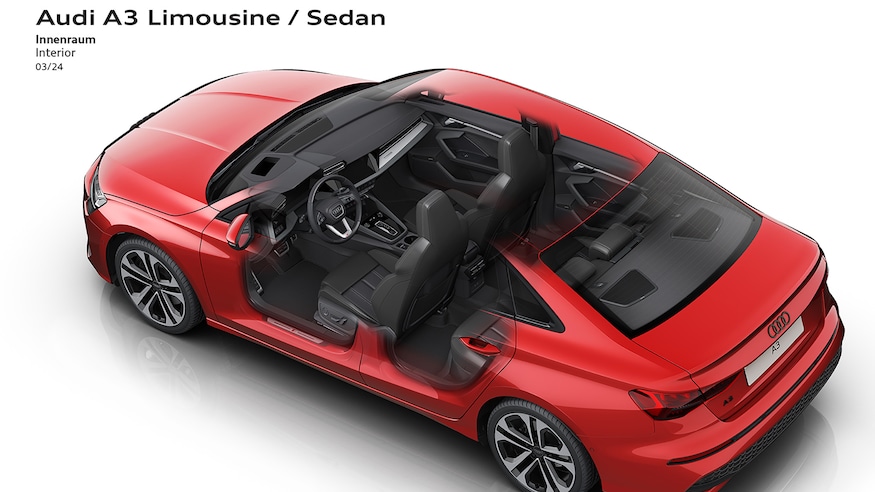 Представлено седан Audi A3 2025 року: Незначні оновлення та інноваційні фари